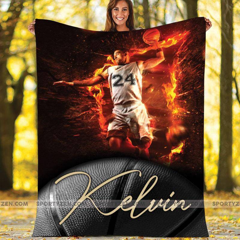 Basketball Player Custom Blankets With Name #294h