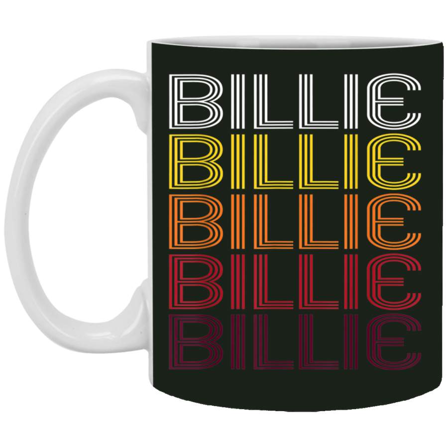 Billie Retro Wordmark Pattern – Vintage Style Mug