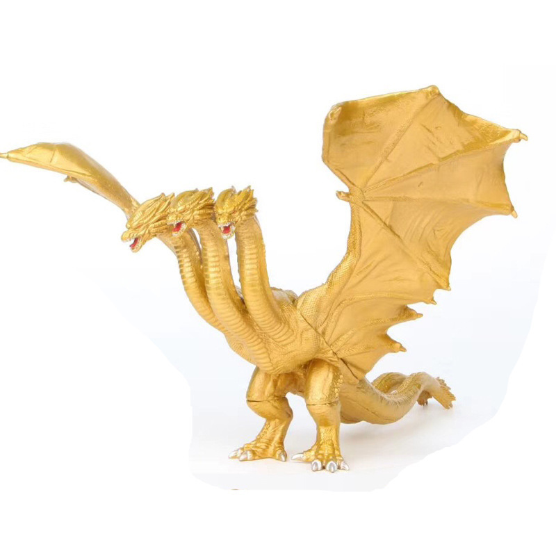 18CM Dinosaur monster King Ghidorah PVC Model Three Headed Dragon Dinosaurs Collectible Action Figure Monster Doll Toy Gift alx