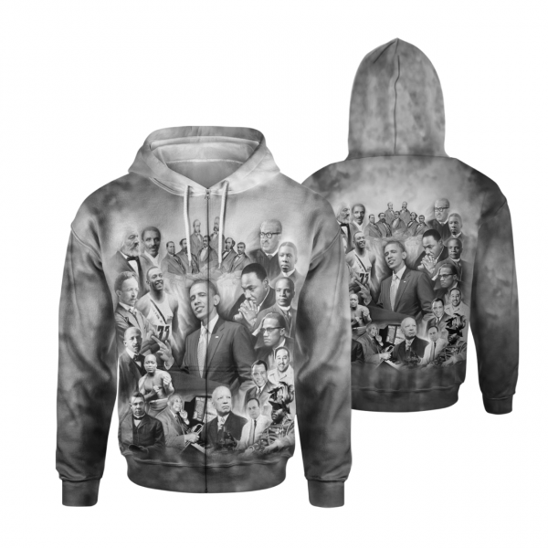 They Make Our History Black Heroes Black King All Over Print 3D Unisex Zip Up Hoodie Us Size