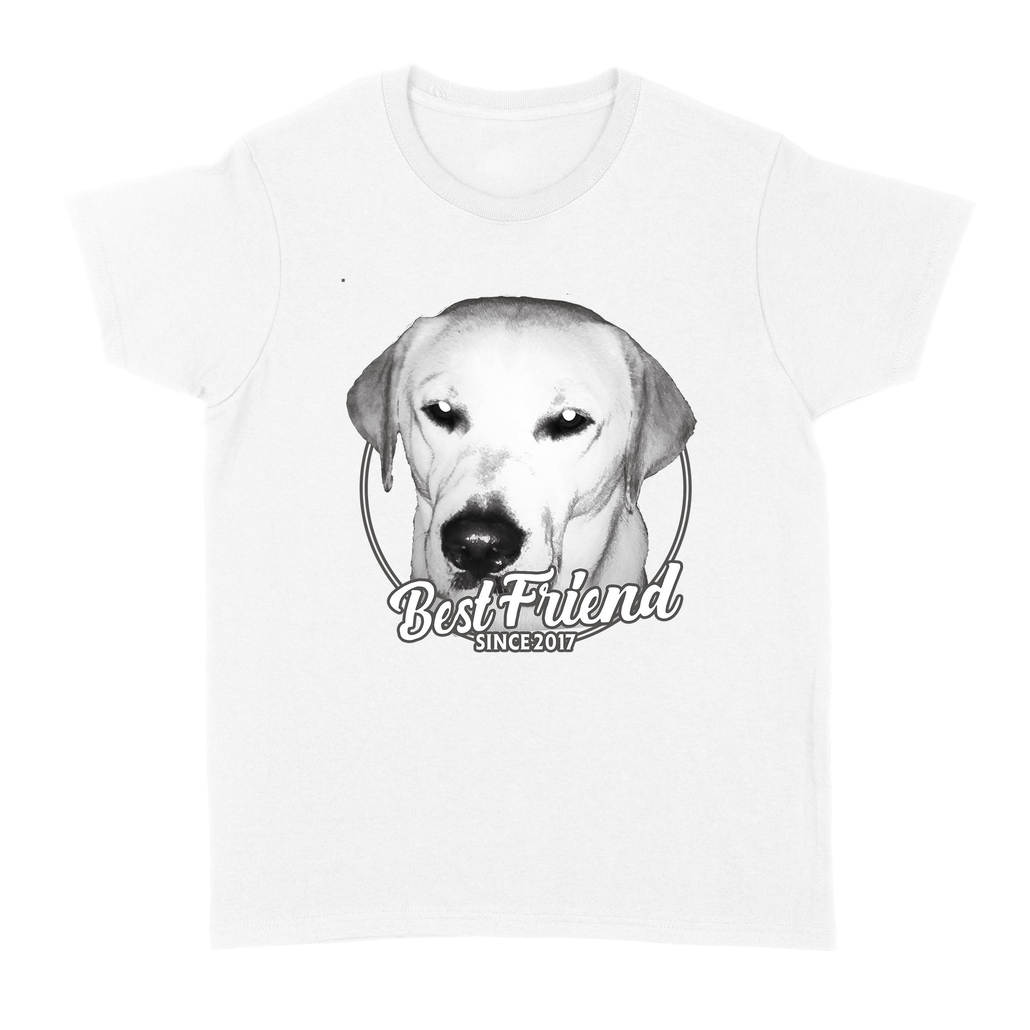 Leslie Lewis –  Custom Vintage Best Friend Since Illustrated Pet Personalized Standard Women T-Shirt Temp