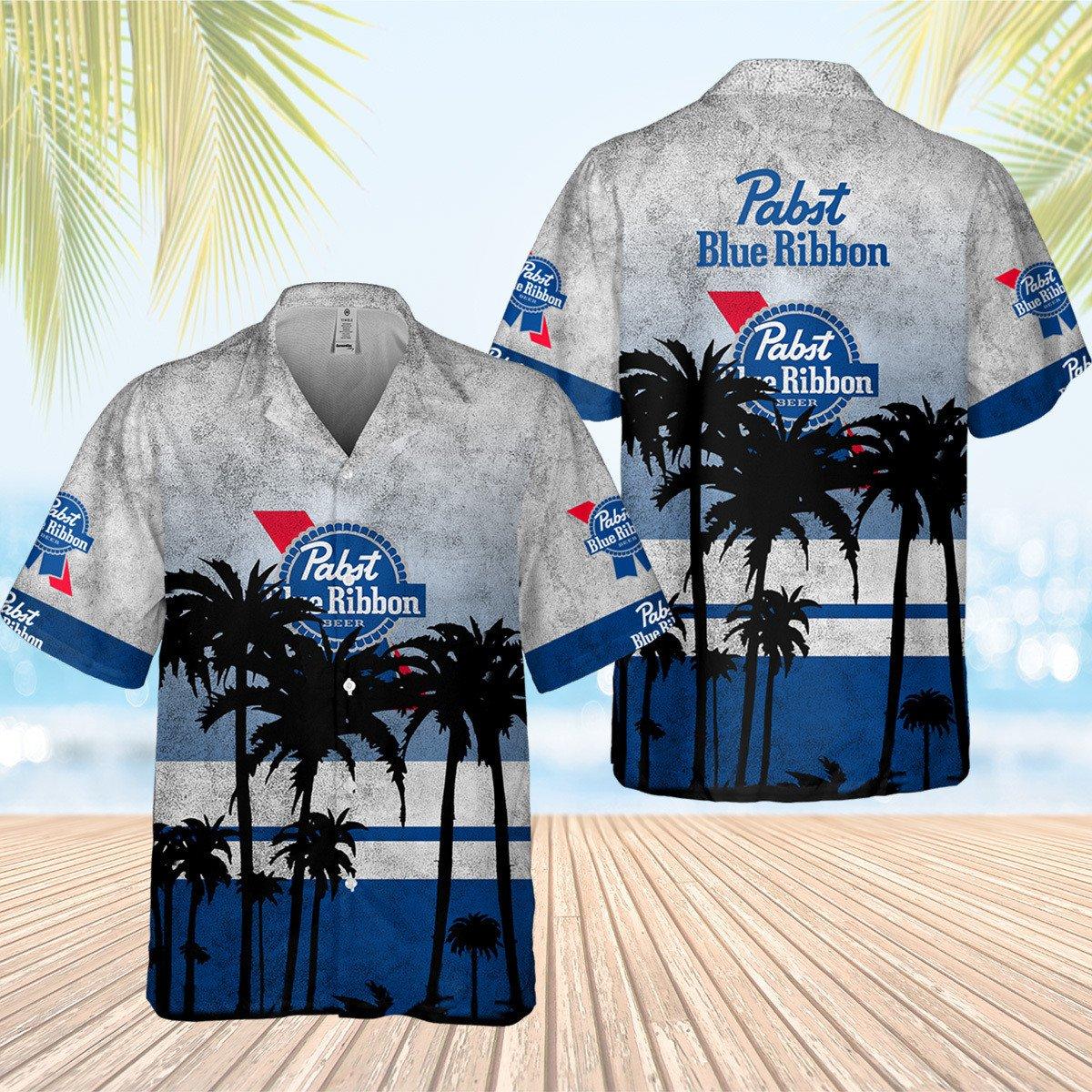 Pabst Blue Ribbon Palm Tree Hawaii Shirt Ha31256