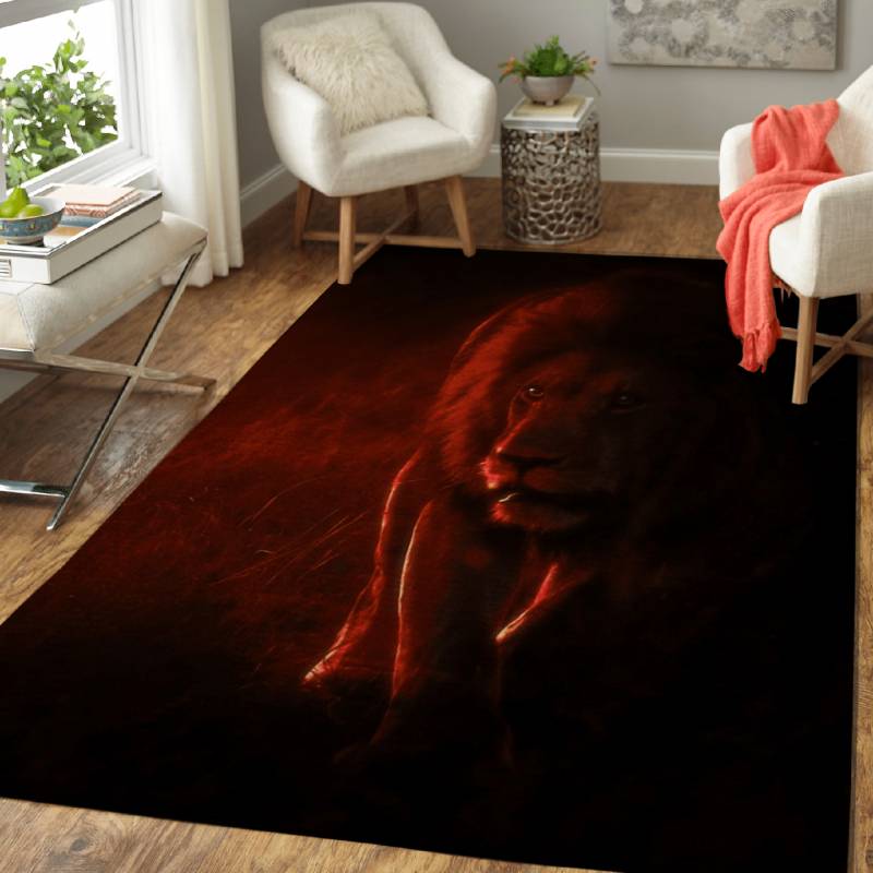 The Red Lion – Animals Area Rug Carpet