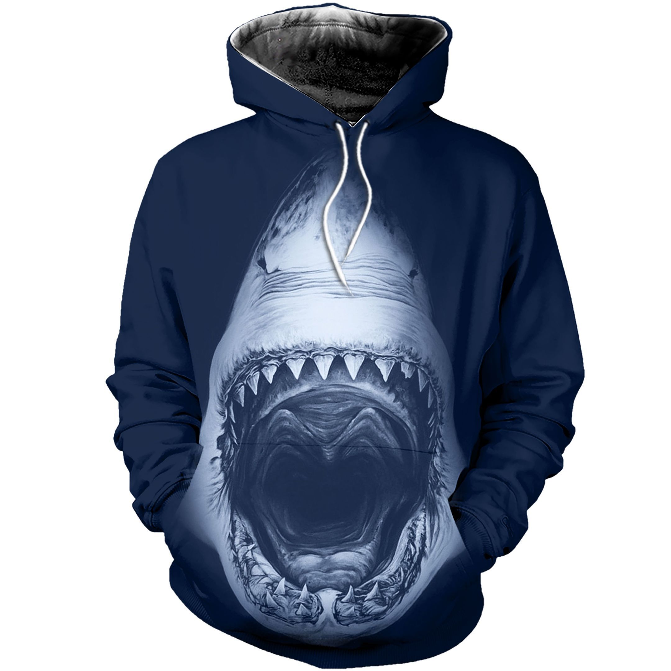 Shark Blue Awesome Design 3D Printed Sublimation Hoodie Hooded Sweatshirt Comfy Soft And Warm For Men Women S to 5XL CTC1601117