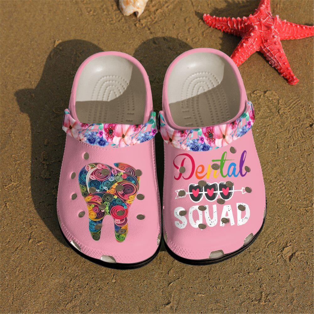 Dentist Personalized Clog, Custom Name, Text, Color, Number Fashion Style For Women, Men, Kid, Print 3D Dental Squad