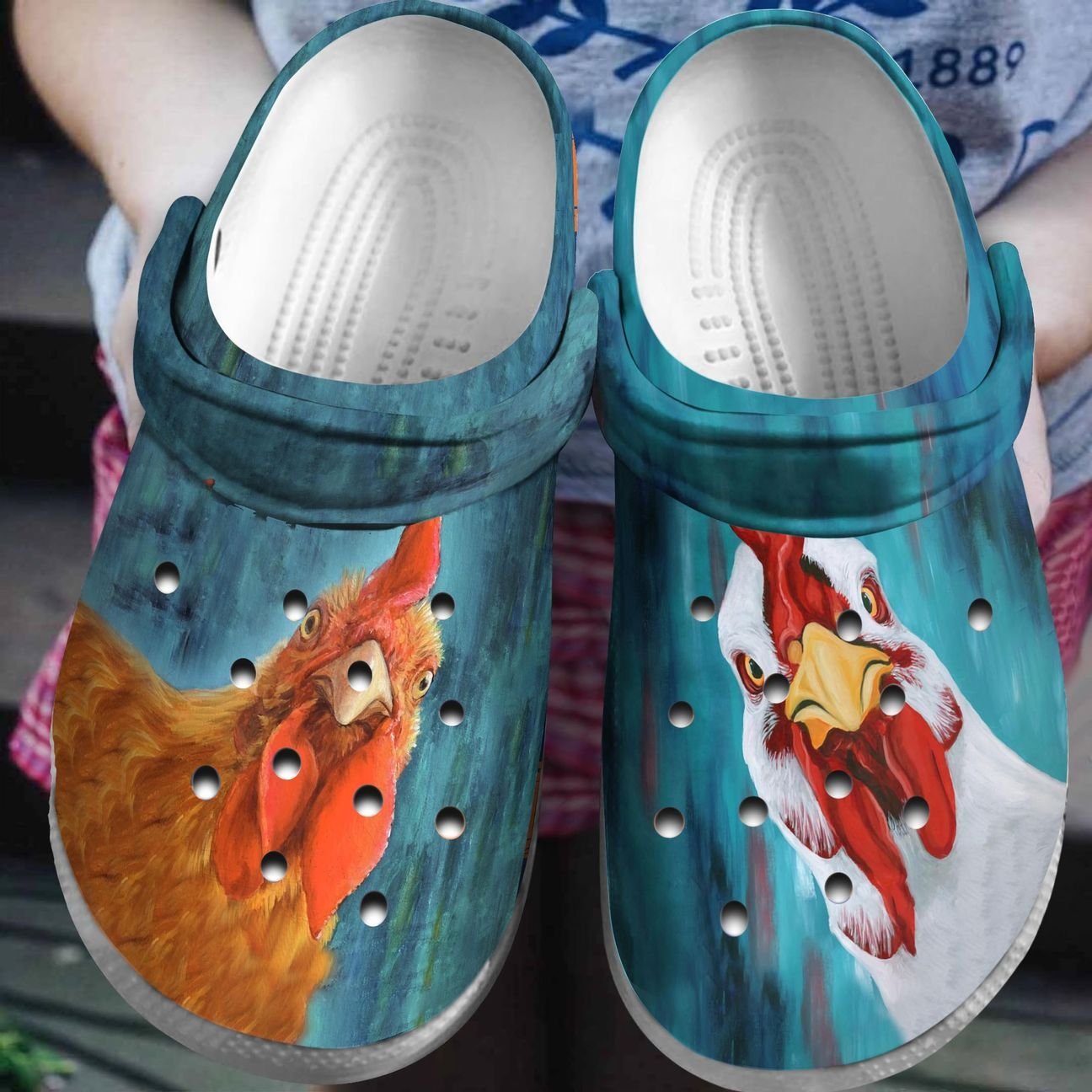 Chicken Personalized Clog, Custom Name, Text, Color, Number Fashion Style For Women, Men, Kid, Print 3D Funny Chickens