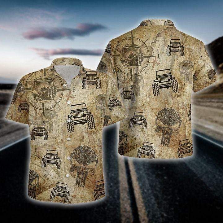 Discover Cool Awesome Jeep Vintage Map Compass Aloha Hawaii Shirts Ha81111