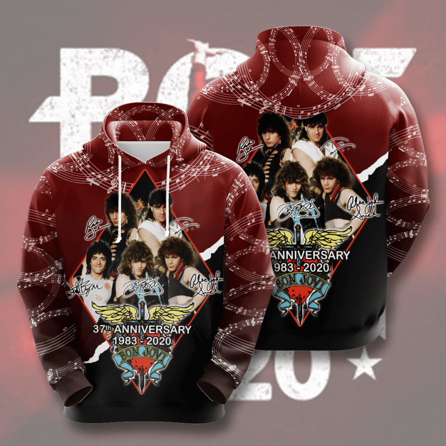 Bon Jovi No216 Custom Hoodie 3D Hoodie 3D Pullover Zip Hoodie 3D