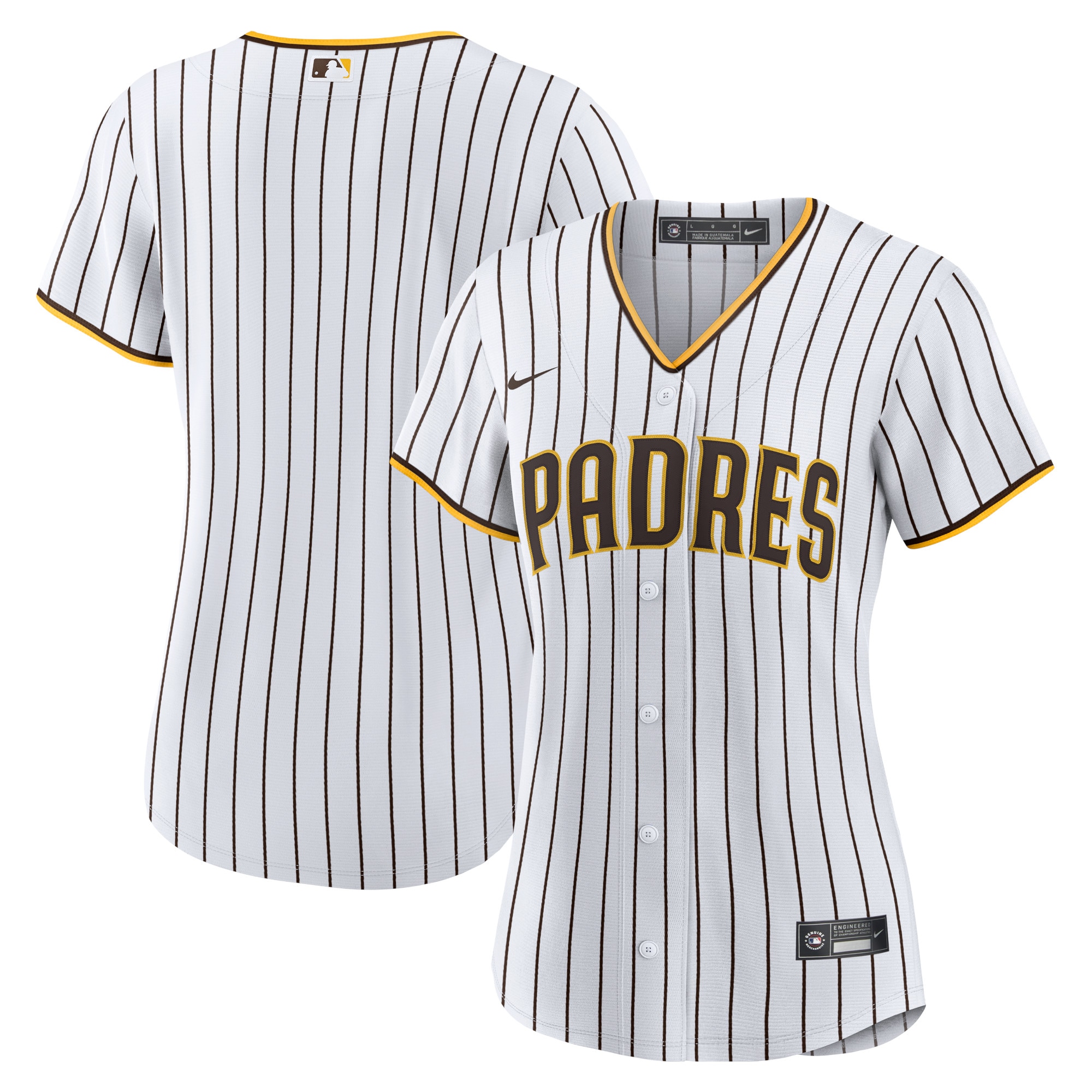 San Diego Padres Women's Home Blank Replica Jersey – White