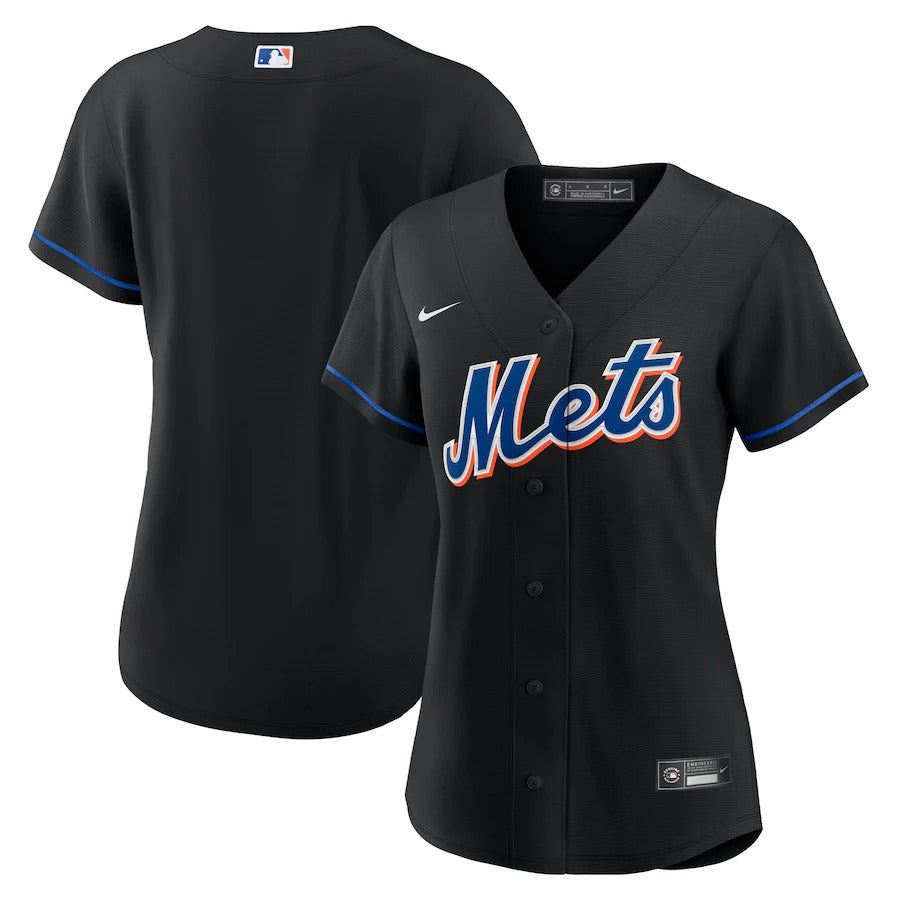 Women’S New York Mets Nike Black 2022 Alternate Replica Team Jersey