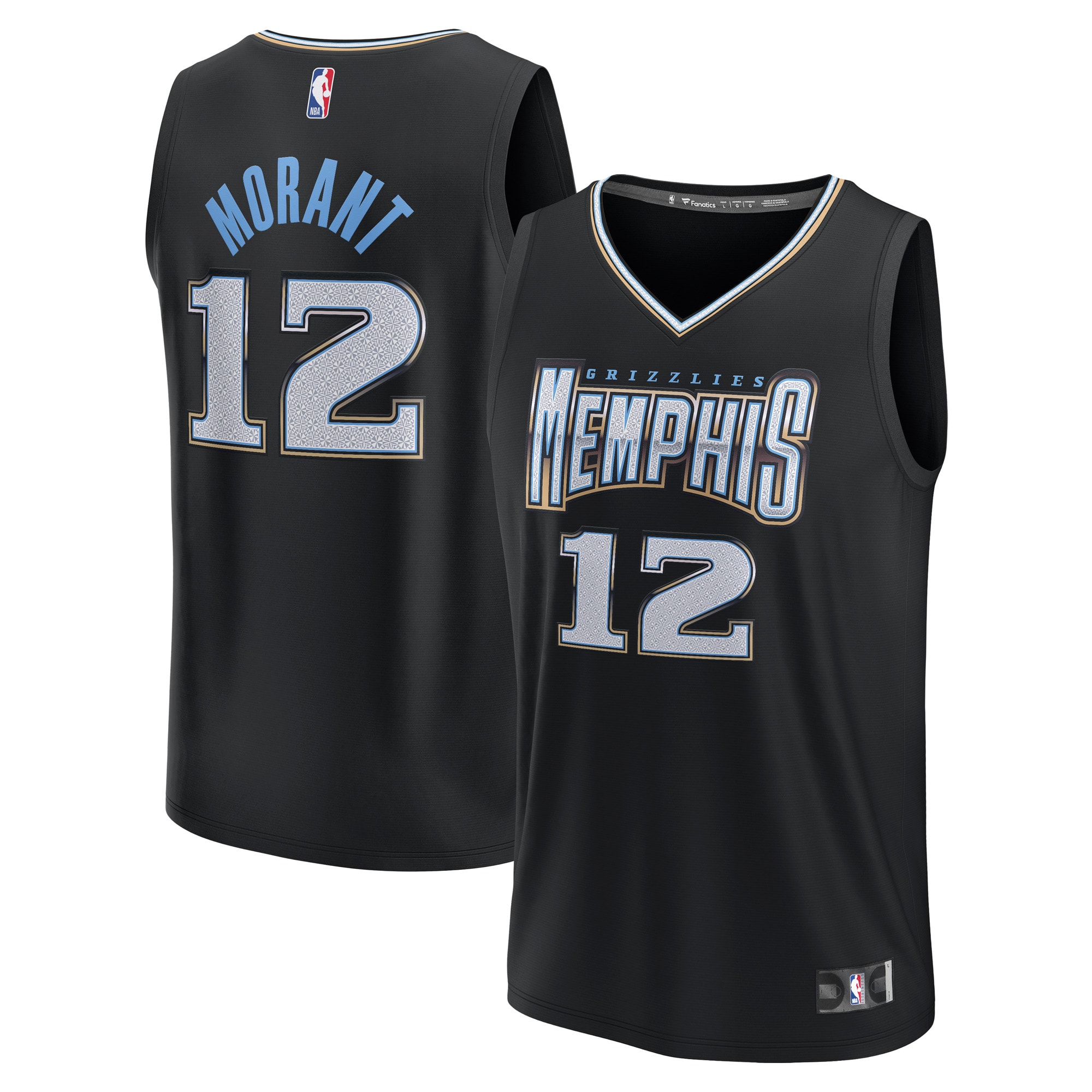 Ja Morant Memphis Grizzlies Fastbreak Jersey – City Edition – Black