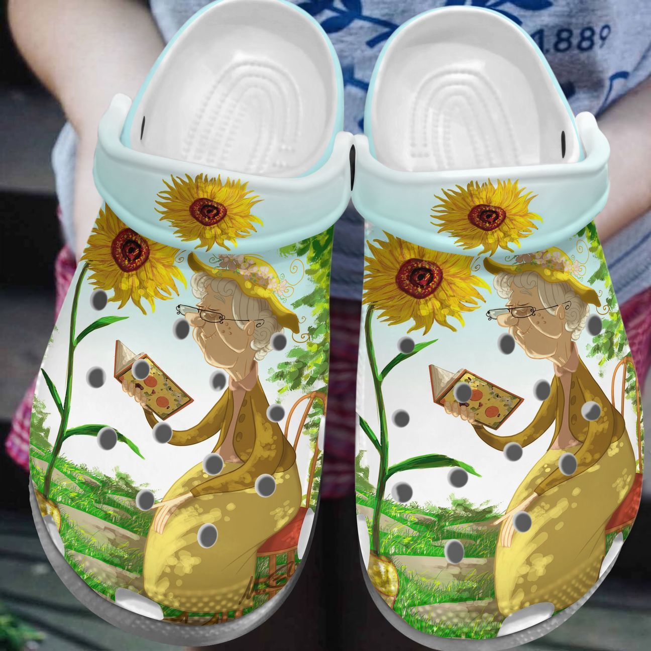 Sunshine And Book Personalized Clog, Custom Name, Text, Color, Number Fashion Style For Women, Men, Kid, Print 3D