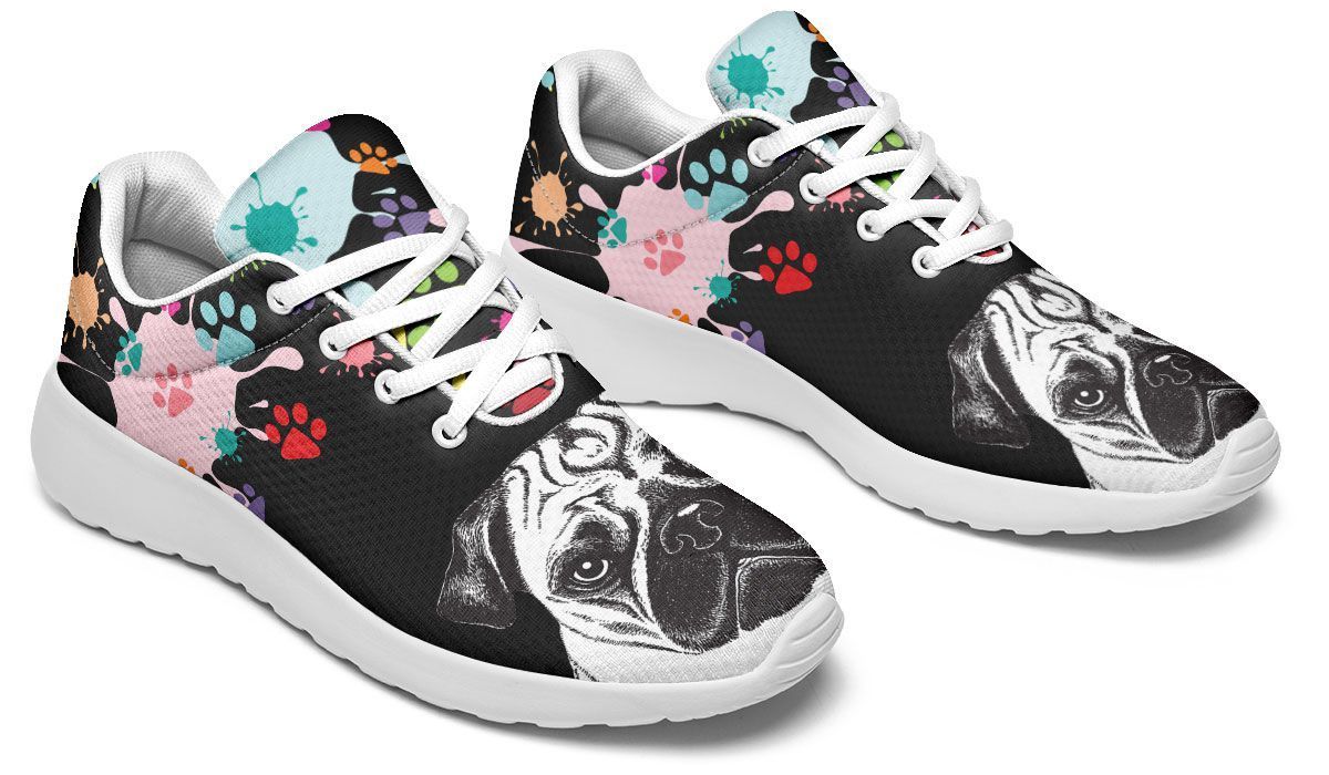 Artsy Pug Running Shoes Sport Sneakers