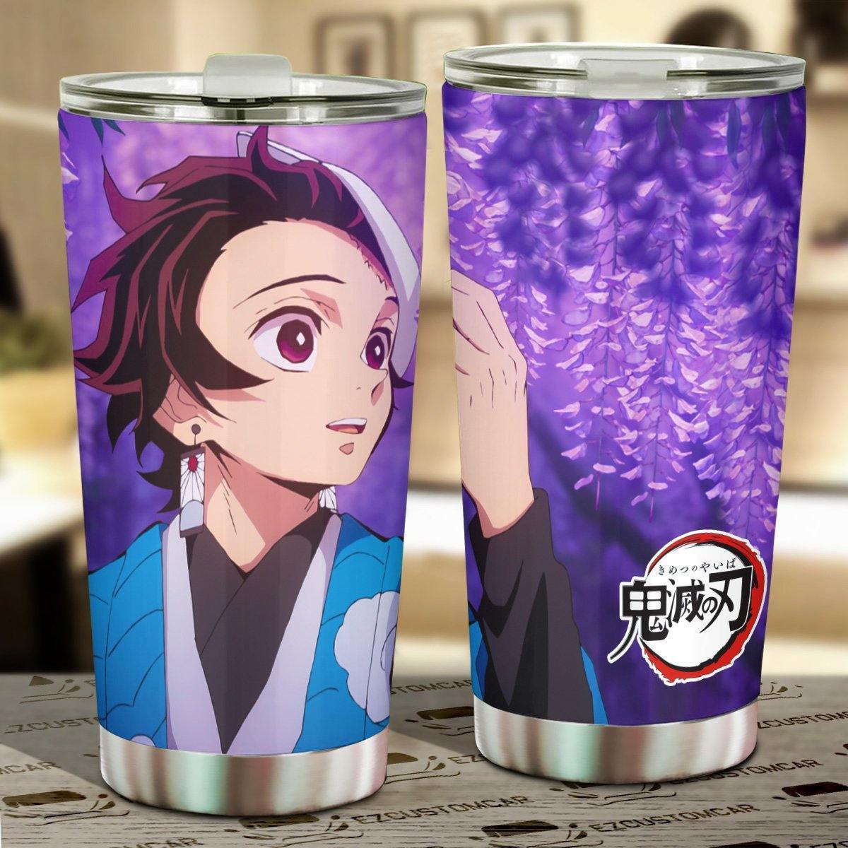 Tanjiro Kamado Stainless Steel Tumbler Demon Slayer Anime Car Accessories