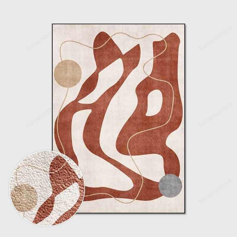 Modern Simple Style Carpet Morandi Abstract Geometric Bedroom Living Room Sofa Table Non-Slip Area Rugs Kitchen Corridor Doormat