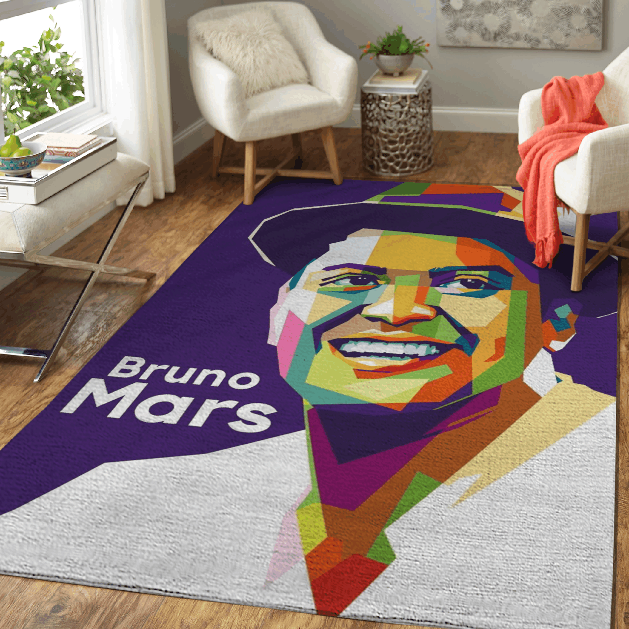 Bruno Mars – Music Art For Fans Area Rug Carpet
