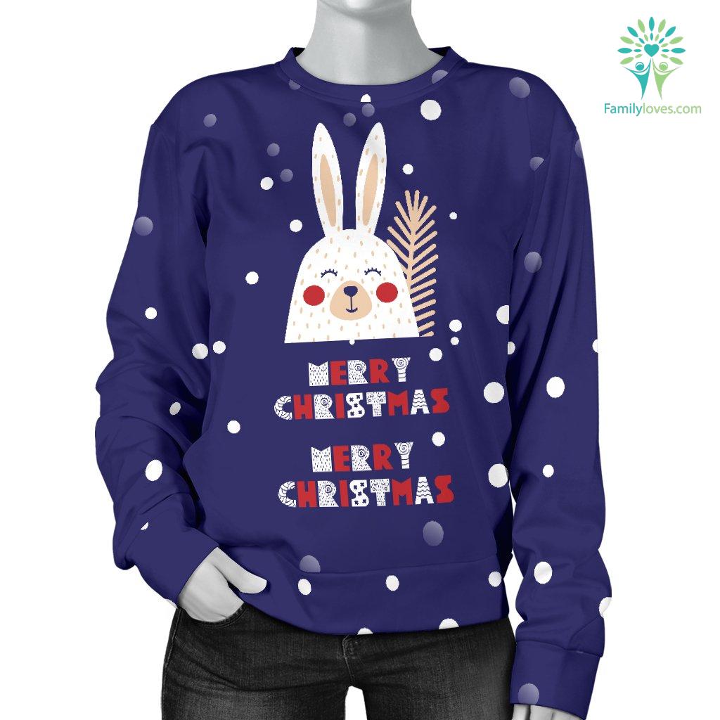 Merry Christmas Bunny Women’S Sweater