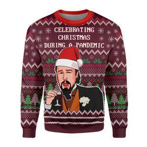 Celebrating Christmas During A Pandemic Ugly Christmas Sweater | Unisex | Adult | Us3550