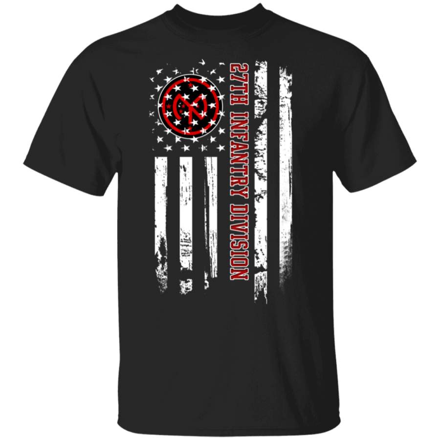 27th Infantry Division Veteran American Flag Father’s Day Veteran’s Day Tshirt