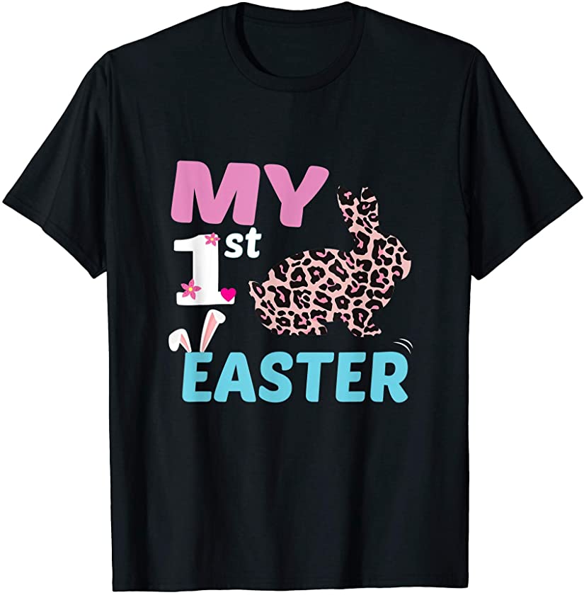 My First Birthday Easter Leopard Kids T-Shirt