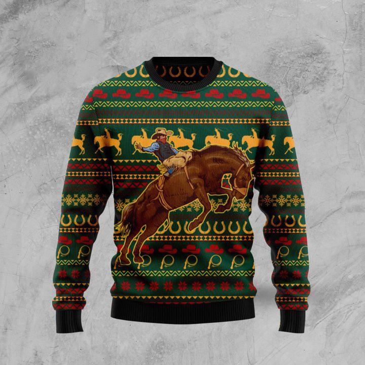 Amazing Cowboy Christmas Ugly Sweater | Unisex | Full Size | Adult | Colorful | US1388