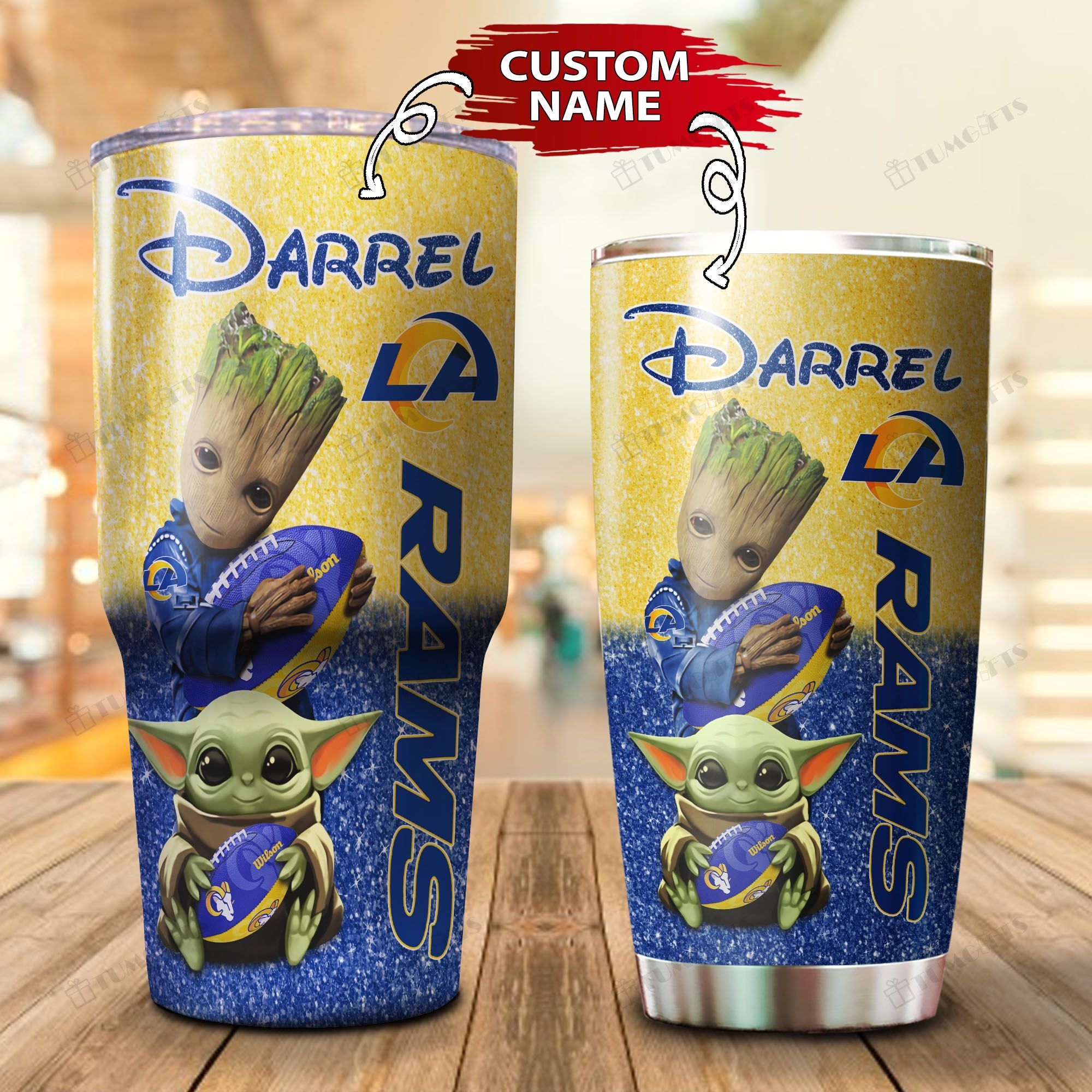 Buy Personalized Los Angeles Rams Custom Stainless Steel Tumbler