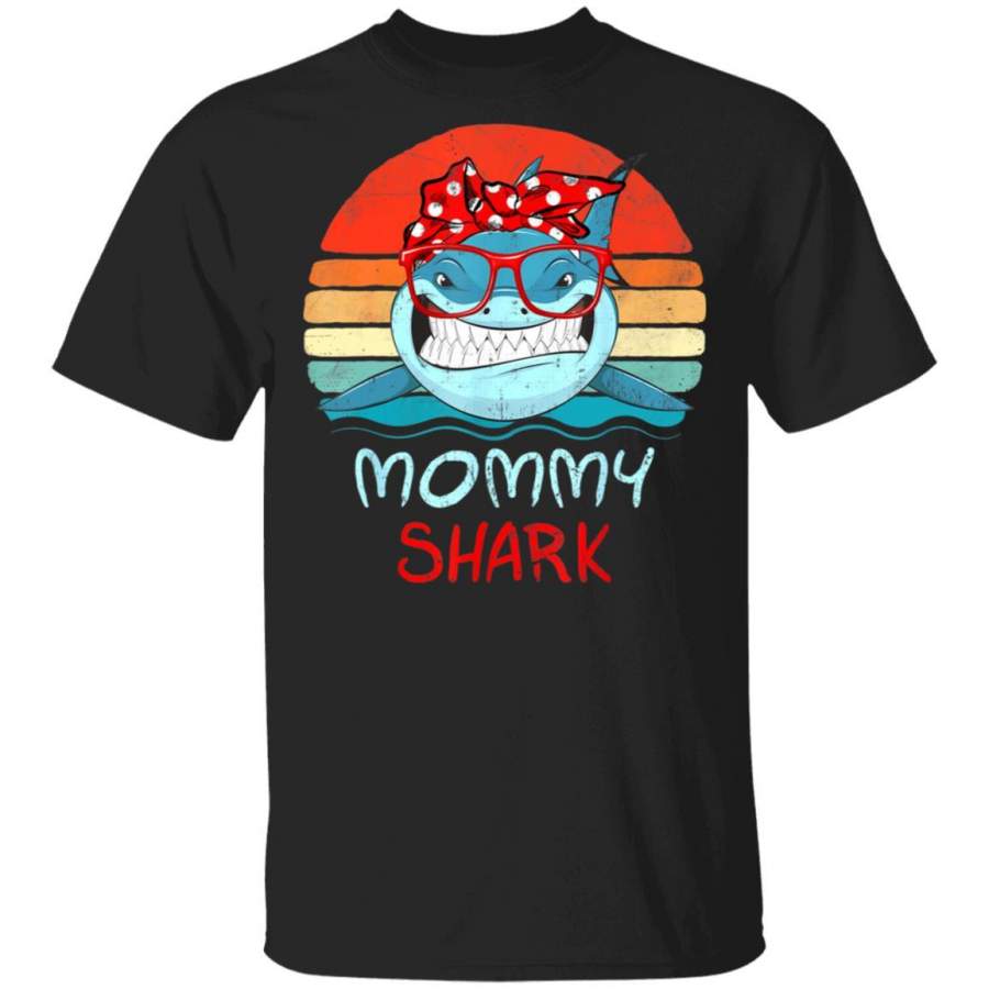 Vintage Retro Mommy Sharks Glasses gift for Women T-Shirt