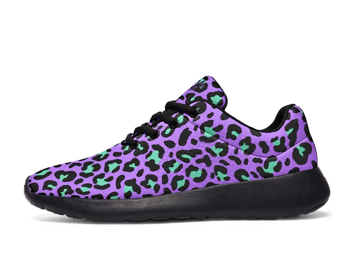 S Leopard Pattern Purple, Sneakers, Running Shoes, Custom Sneakers, Vegan Shoes, Men’S Shoes, Woman’S Shoes, Custom Printed, Abstractprint