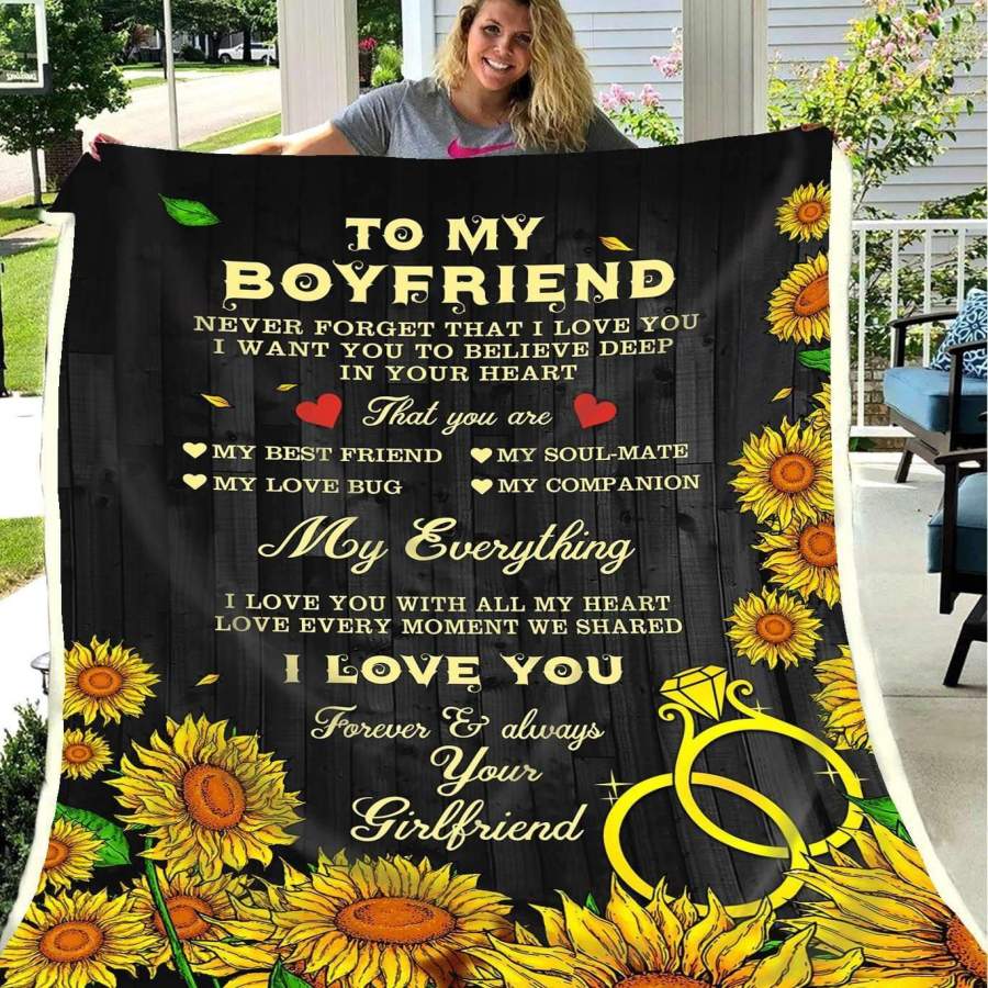 Blanket Gift For Boyfriend I Love You Forever And Always