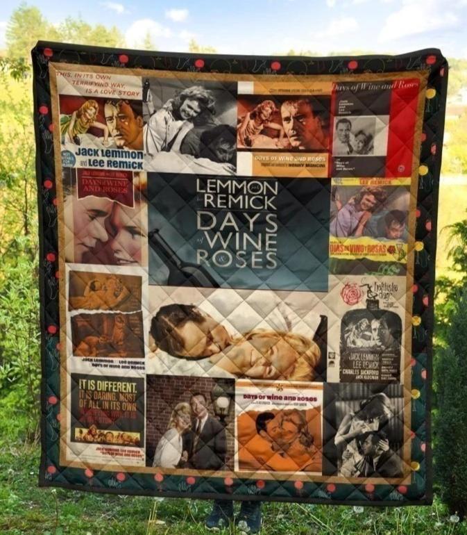 Days of Wine and Roses Quilt Blanket Fan Gift