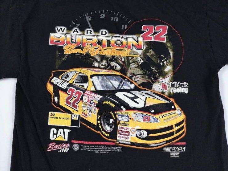 Vintage Deadstock Ward Burton 22 Cat Dodge Nascar Mexico Shirt