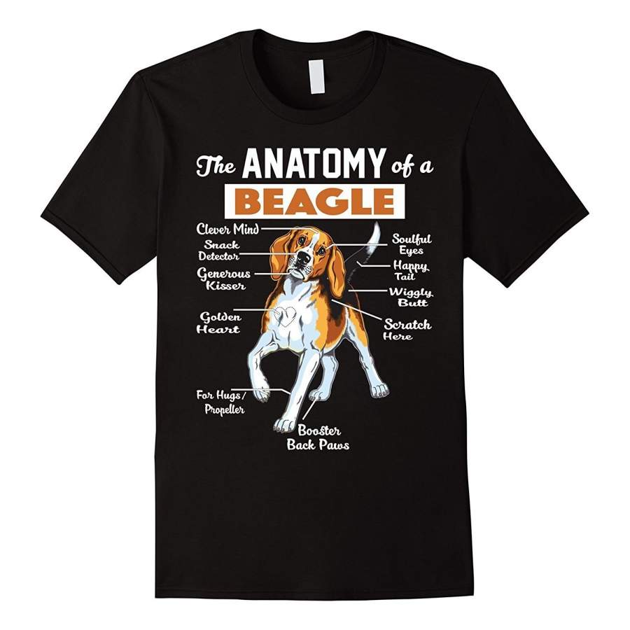 The Anatomy Of A Beagle Shirt Men Cotton T-Shirt Graphic T-Shirt