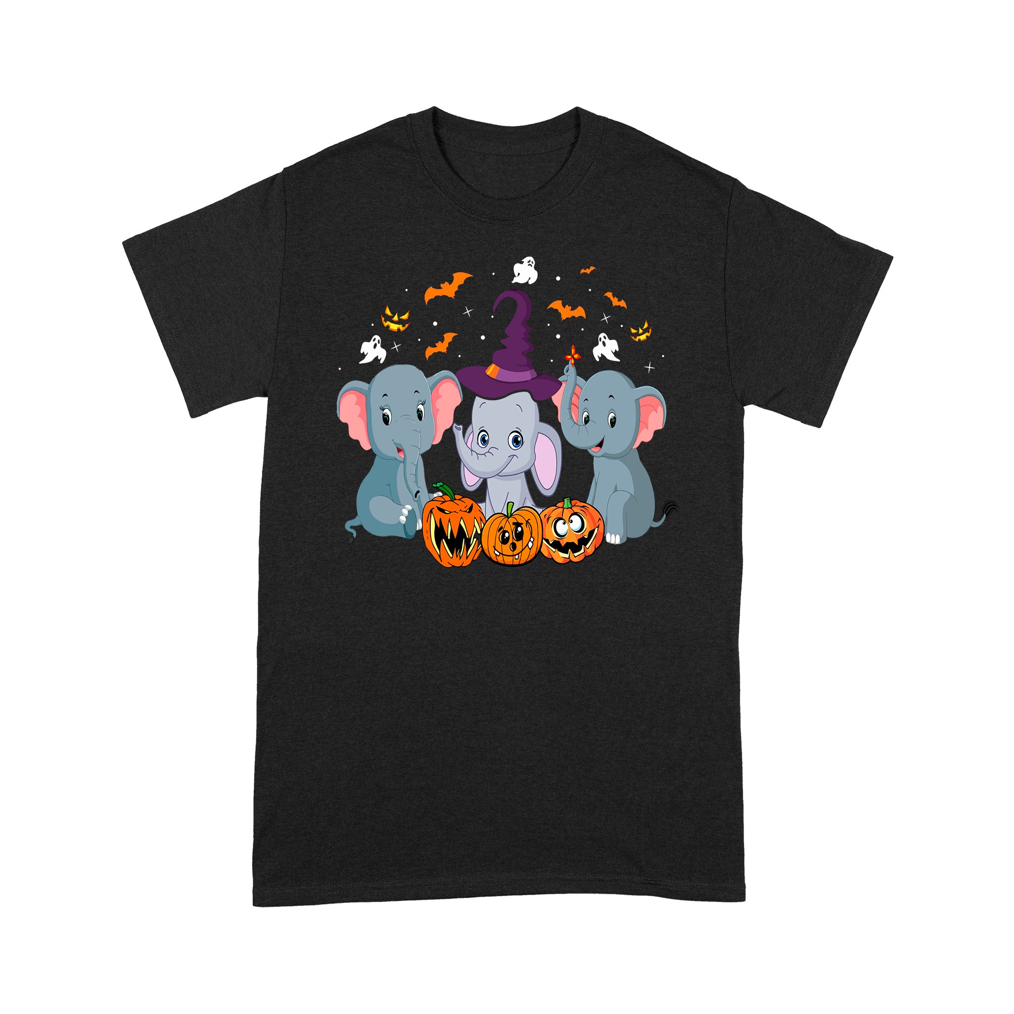 Halloween Elephant And Pumpkin Unisex  T-Shirt O568