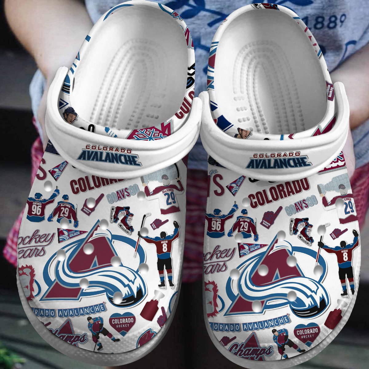 Colorado Avalanche Ice hockey team NHL Sport Crocss Clogs Crocband Shoes Comfortable For Men Women and Kids