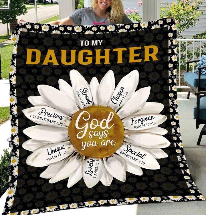 To My Daughter Daisy – God You Are Blanket Gift For Daughter From Mom And Dad Birthday Gift Home Decor Bedding Couch Sofa Soft And Comfy Cozy