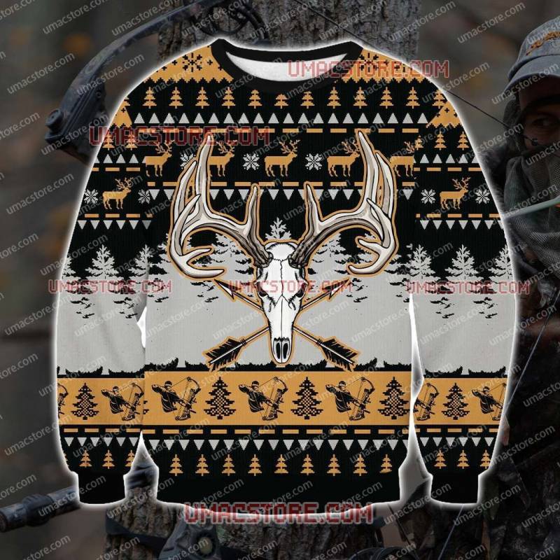 Bow Hunting 3D Print Ugly Christmas Sweatshirt