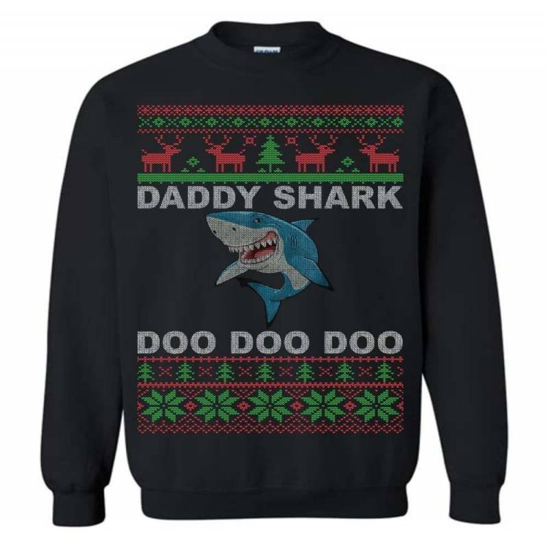 Daddy Shark Doo Doo Doo Christmas Ugly Sweatshirt