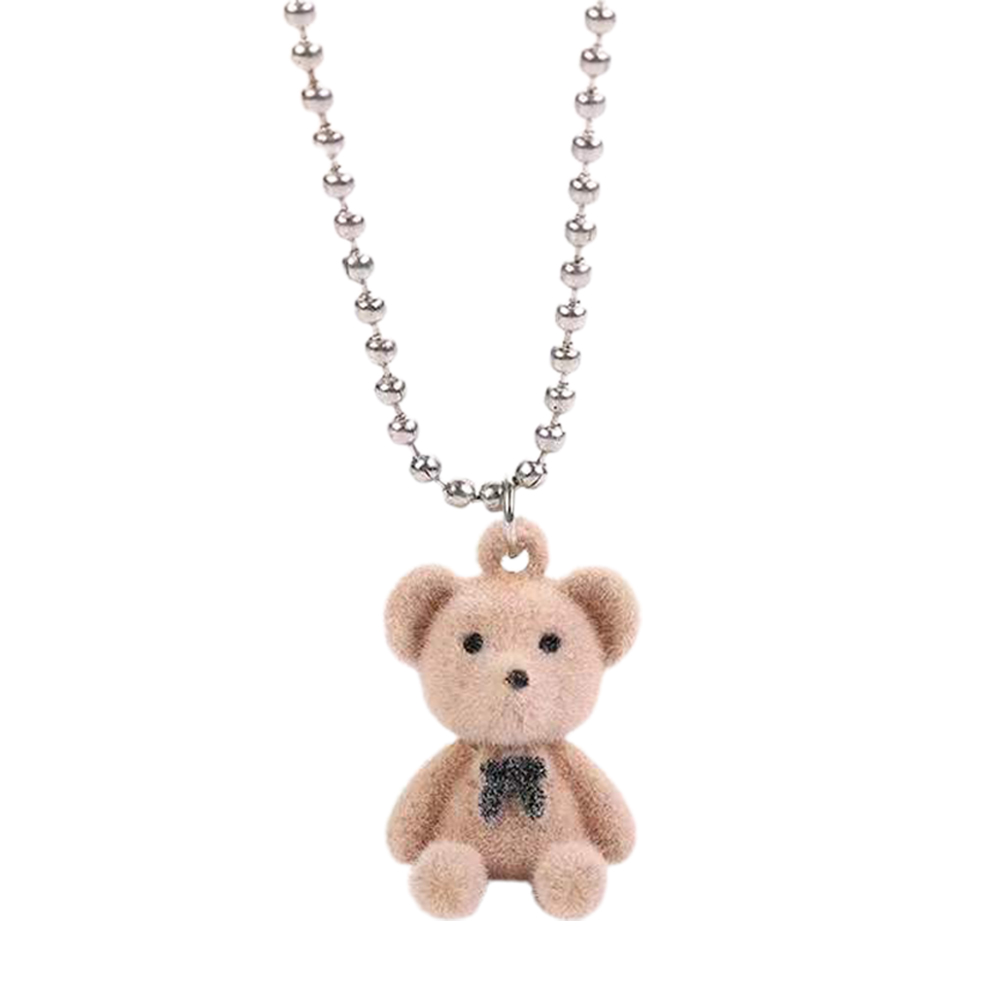 Adjustable Fashion Jewelry Hip Hop Sweater For Women Long Chain Gift Accessories Pendant Necklace Cute Lightweight Plush Bear alx