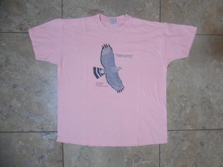 Vtg Arizona Nature Conservancy Hawk Osprey Pink Shirt