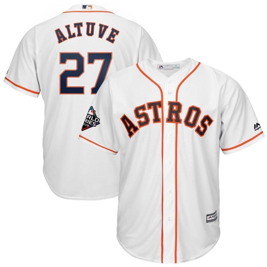 Jose Altuve Houston Astros Majestic 2021 World Series Bound Official Cool Base Player White 3D Jersey