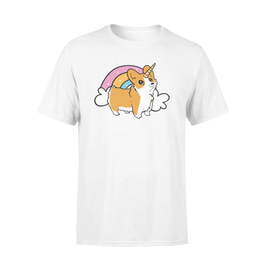 Corgi And Unicorn Rainbow T Shirt