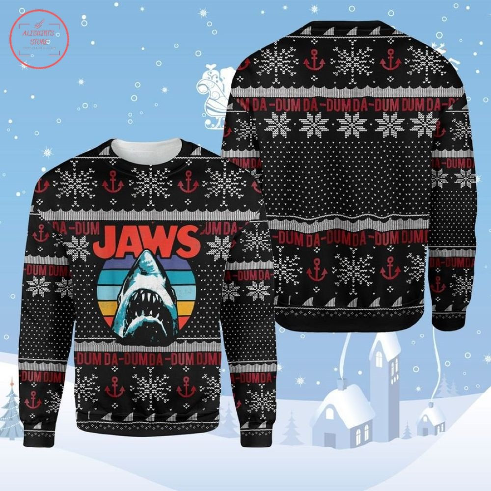 Horror Shark Jaws Ugly Christmas Sweater Eprxerian Shop