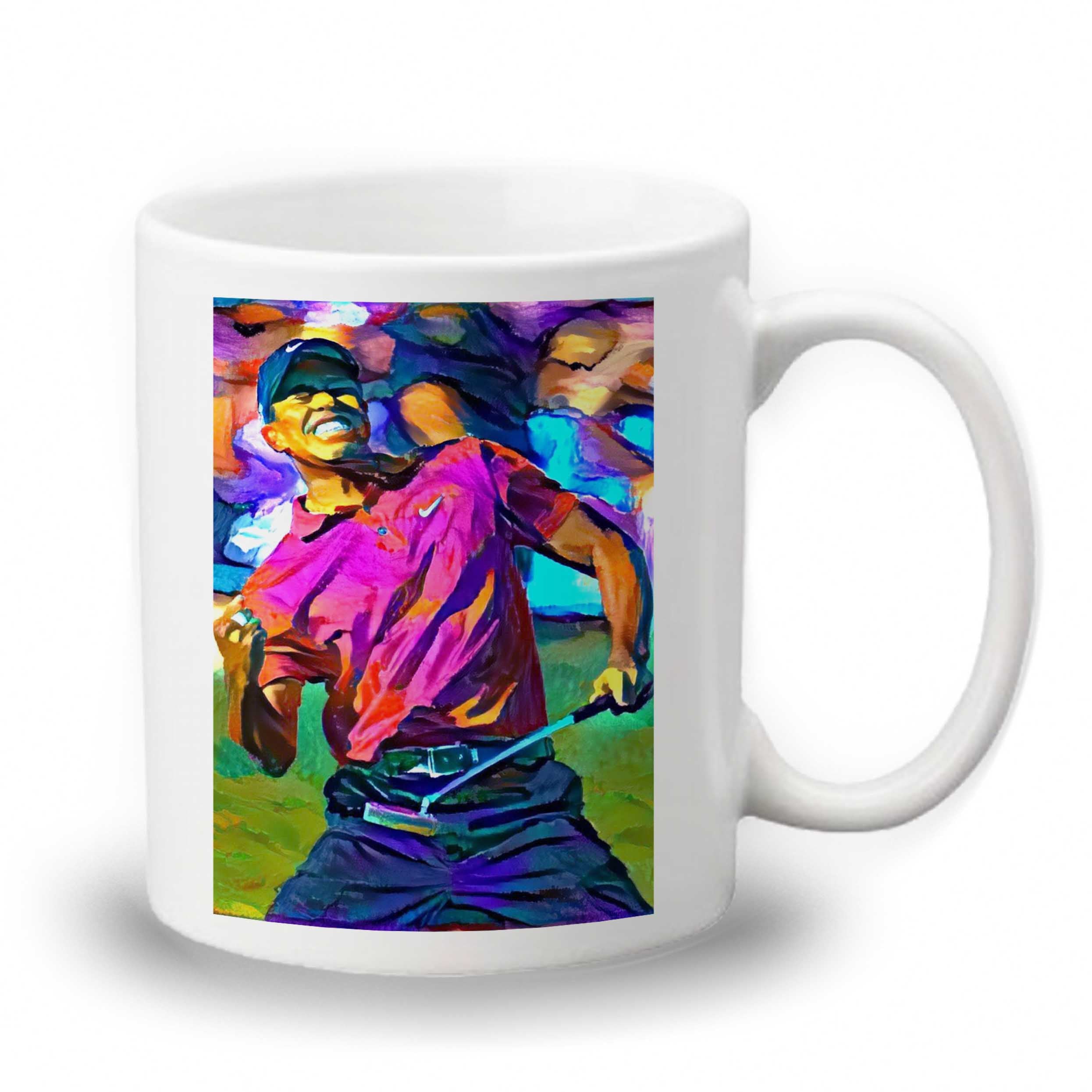 Tiger Woods Smile Art Mug