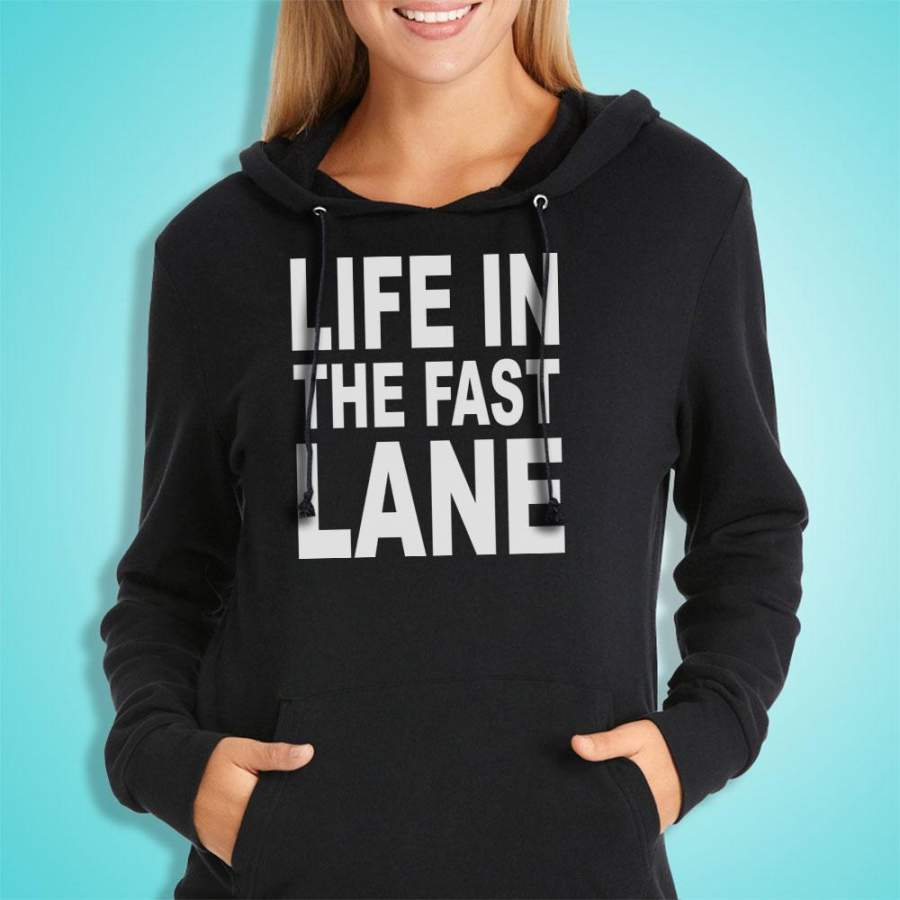 The Eagles Song Lyrics Life In The Fast Lane Women’S Hoodie