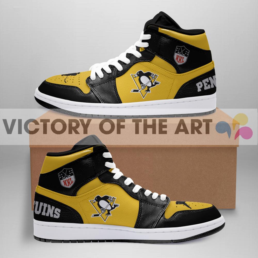 Simple Logo Pittsburgh Penguins Jordan Shoes