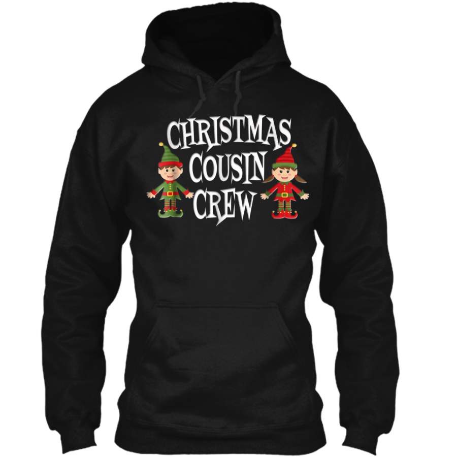 CHRISTMAS COUSIN CREW Matching Elves Family Cousins Pullover Hoodie 8 oz
