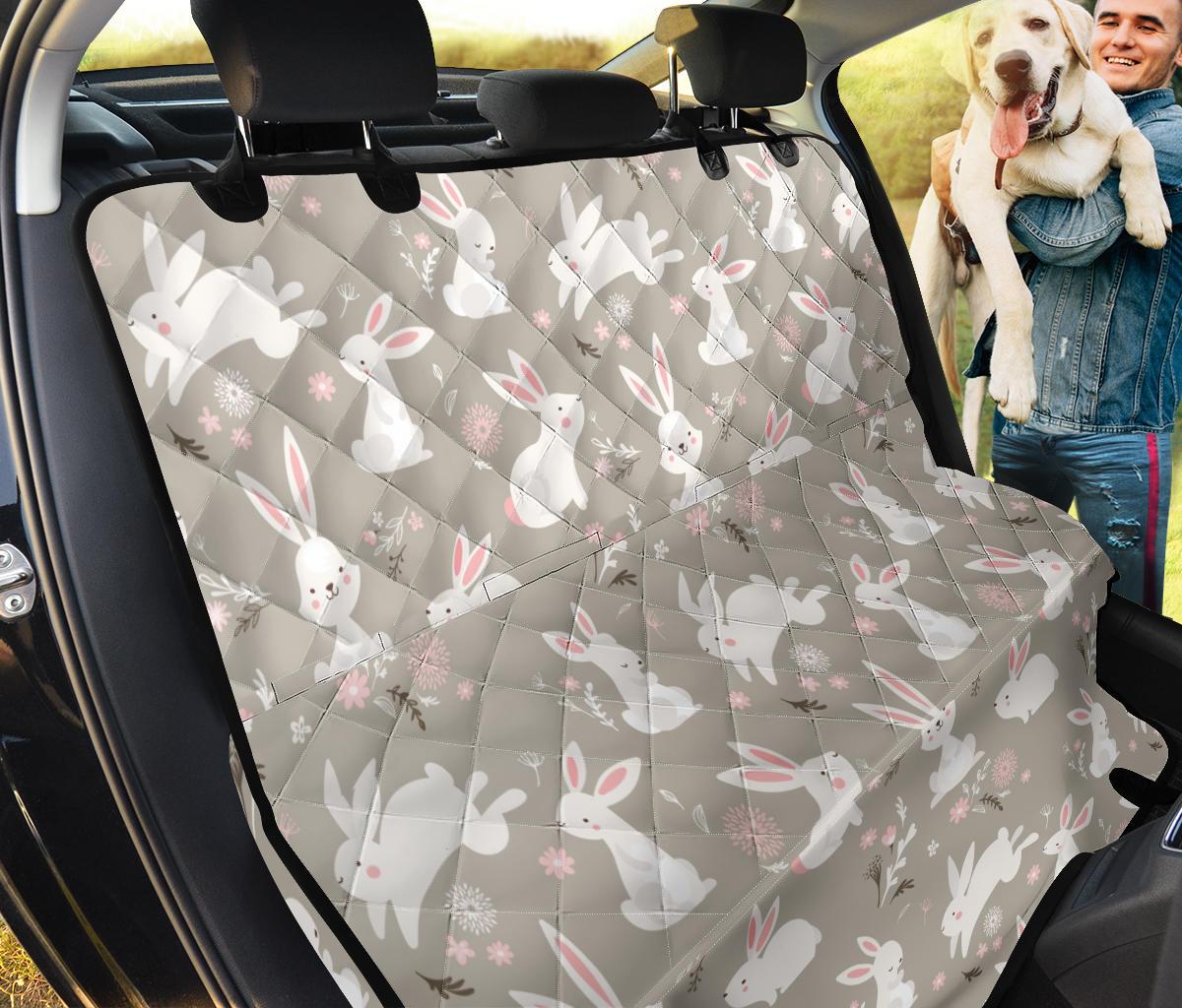 Rabbit Pattern Print Design Rb03 Rear Dog  Seat Cover