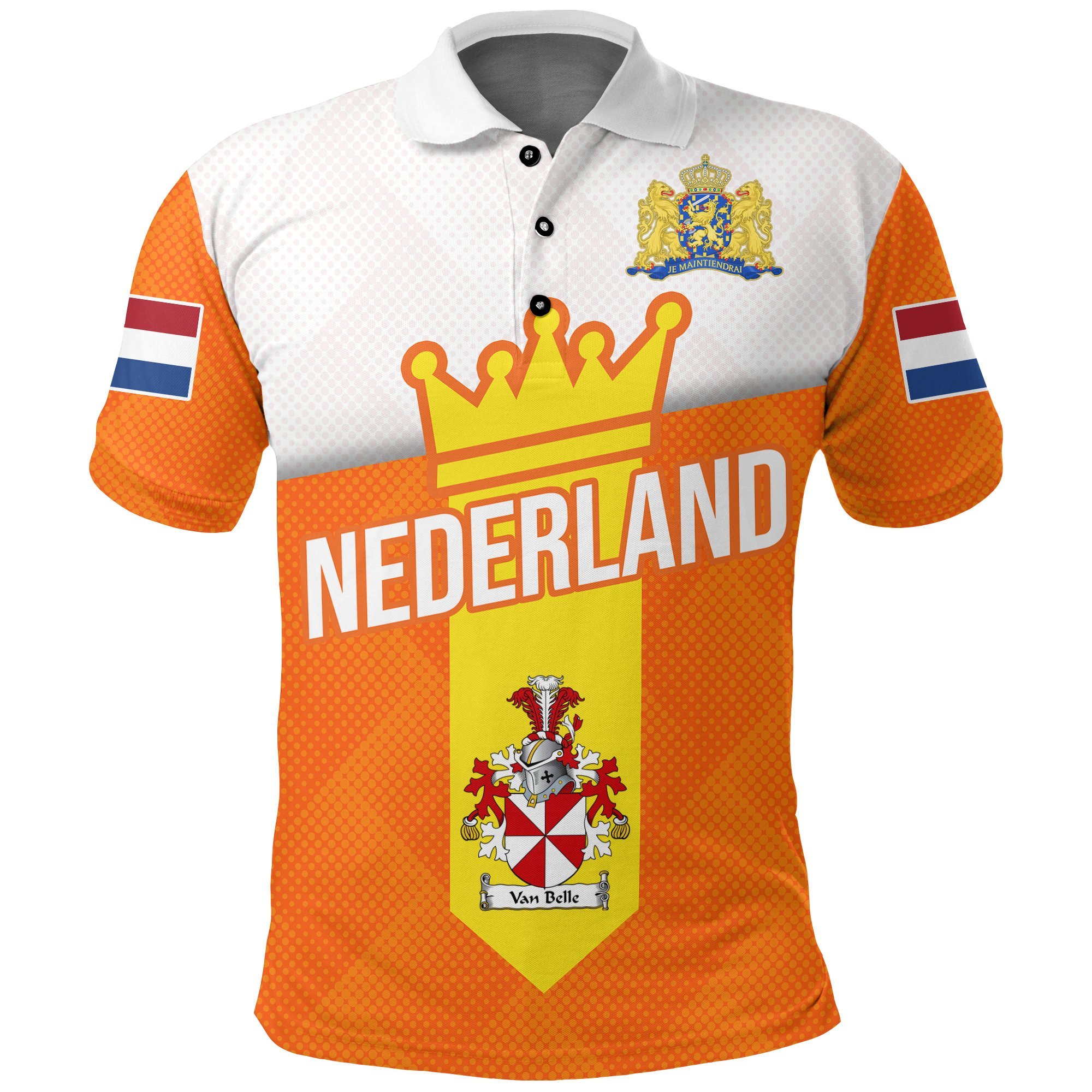 Van Belle Dutch Family Crest Nederland Polo Shirt Sport Style A22