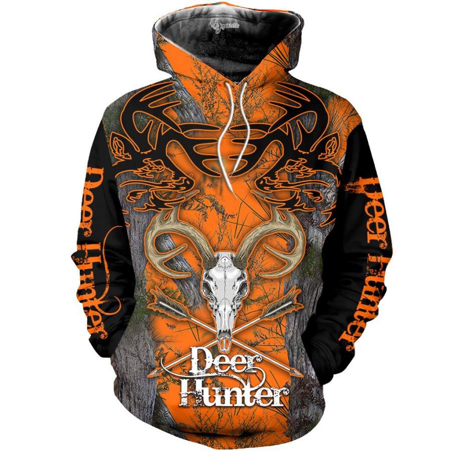 Skull Deer Hunting Camo 3d All Over Printed Shirts For Men And Women Skull Art Prints 1096