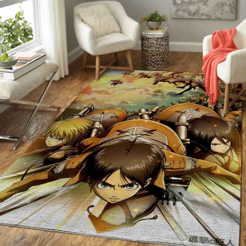 Anime Attack on Titan Text Area Rug – Carpet